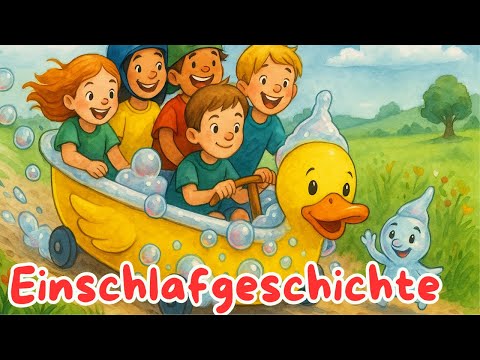 Einschlafgeschichte für Kinder: Mit glücklichen Gedanken ins Traumland - Die Badewannen-Ente hebt ab